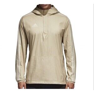 Adidas Tango Windbreaker Jacket 1/4 Zip Hoodie Medium